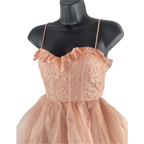 Urban Outfitters Love Triangle Pink Lace Dress-Small, NWT - Picture 6 of 10